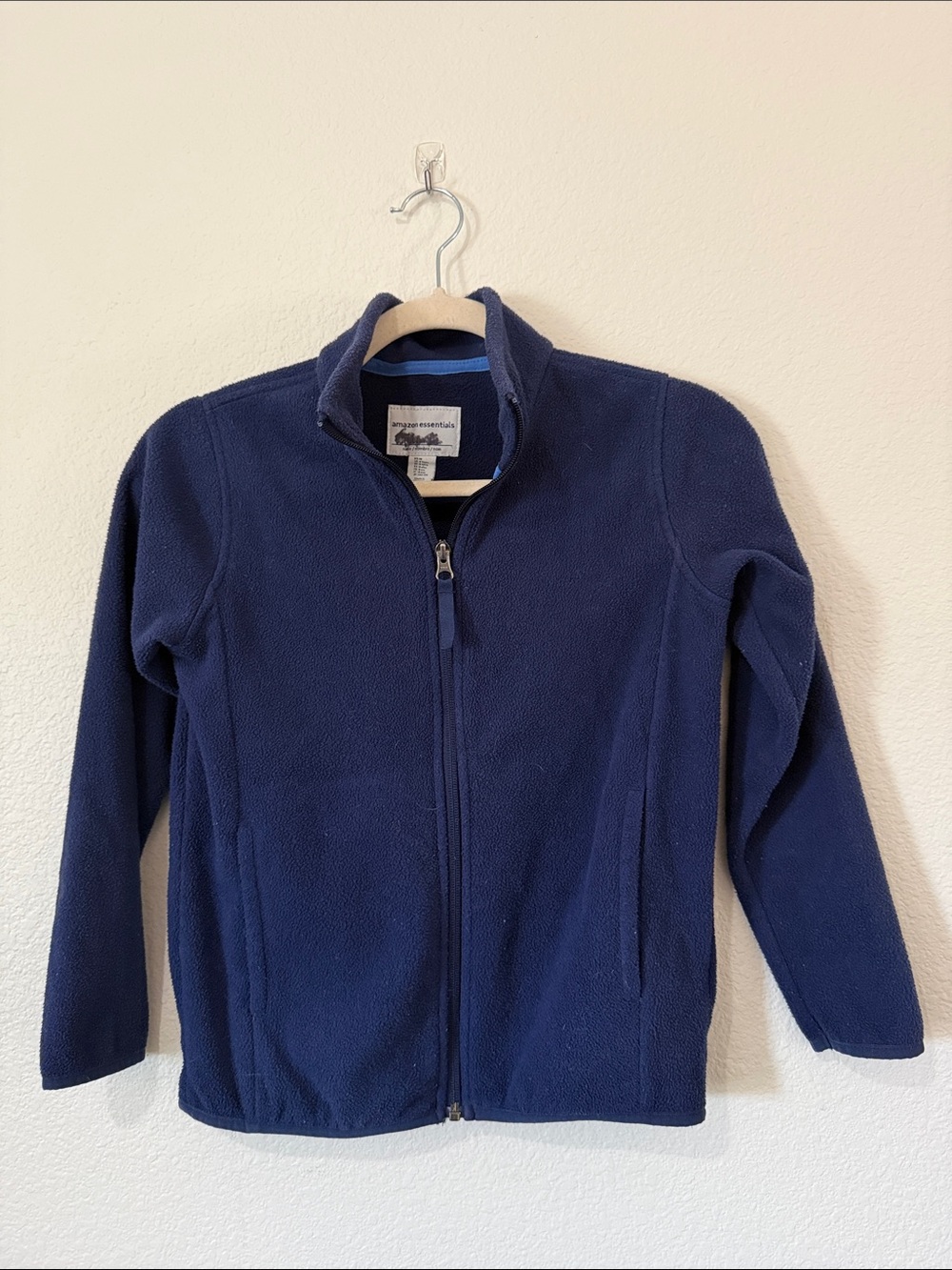 Amazon Essentials Navy Full-Zip Kids Fleece Sweater Jacket